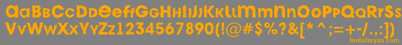 フォントAAvantecpslcbrkBold – オレンジの文字は灰色の背景にあります。