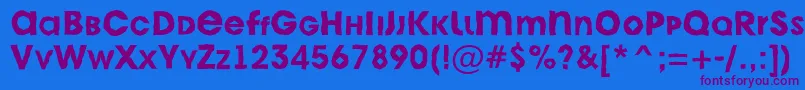 AAvantecpslcbrkBold Font – Purple Fonts on Blue Background