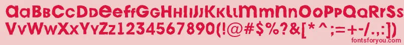 AAvantecpslcbrkBold Font – Red Fonts on Pink Background