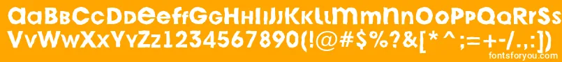 AAvantecpslcbrkBold Font – White Fonts on Orange Background