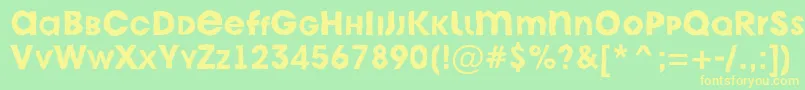 AAvantecpslcbrkBold Font – Yellow Fonts on Green Background