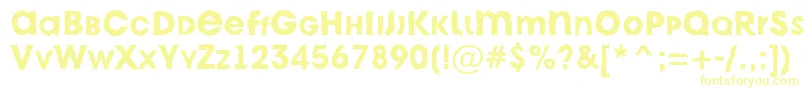 AAvantecpslcbrkBold-Schriftart – Gelbe Schriften auf weißem Hintergrund