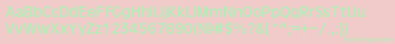 Olv Font – Green Fonts on Pink Background