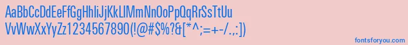 Шрифт UniversNextProCompressed – синие шрифты на розовом фоне