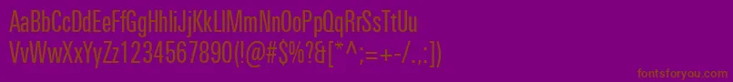 Шрифт UniversNextProCompressed – коричневые шрифты на фиолетовом фоне
