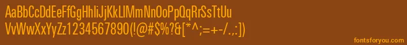 Шрифт UniversNextProCompressed – оранжевые шрифты на коричневом фоне