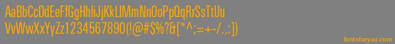 Шрифт UniversNextProCompressed – оранжевые шрифты на сером фоне