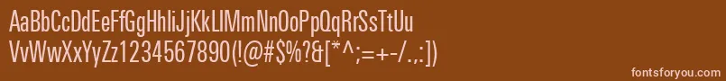 Шрифт UniversNextProCompressed – розовые шрифты на коричневом фоне