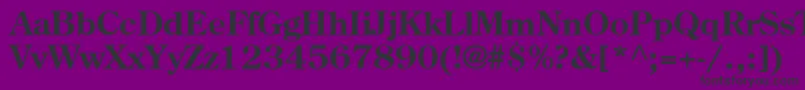 Fonte Agcen6 – fontes pretas em um fundo violeta