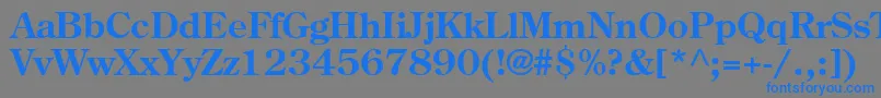 フォントAgcen6 – 灰色の背景に青い文字