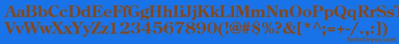 Agcen6 Font – Brown Fonts on Blue Background