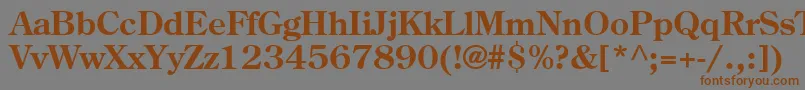 Agcen6 Font – Brown Fonts on Gray Background