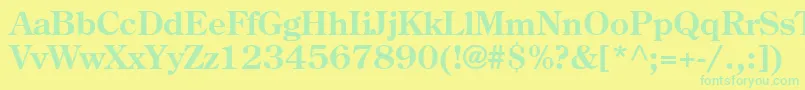 Agcen6 Font – Green Fonts on Yellow Background