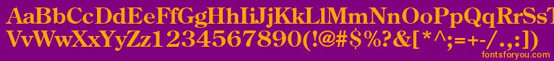 Agcen6 Font – Orange Fonts on Purple Background