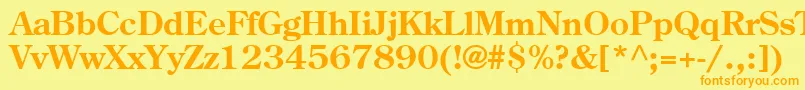Agcen6 Font – Orange Fonts on Yellow Background
