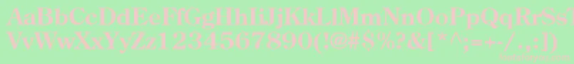 Agcen6 Font – Pink Fonts on Green Background
