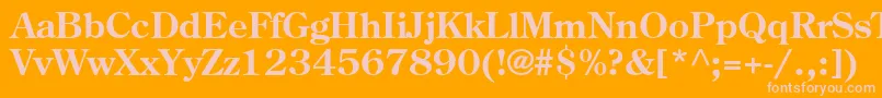 Agcen6 Font – Pink Fonts on Orange Background