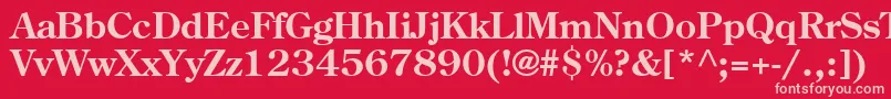 Agcen6 Font – Pink Fonts on Red Background