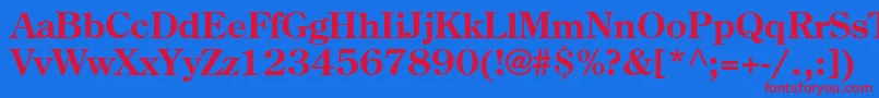 Agcen6 Font – Red Fonts on Blue Background