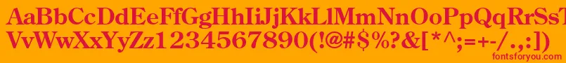 Agcen6 Font – Red Fonts on Orange Background