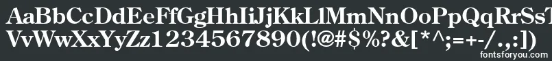 Agcen6-fontti – valkoiset fontit mustalla taustalla