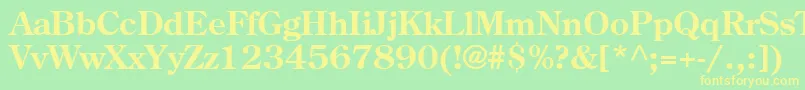 Agcen6 Font – Yellow Fonts on Green Background