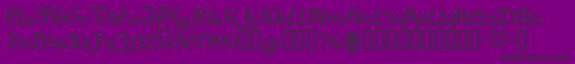 GermanSampler Font – Black Fonts on Purple Background