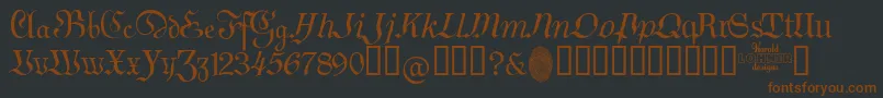 GermanSampler Font – Brown Fonts on Black Background