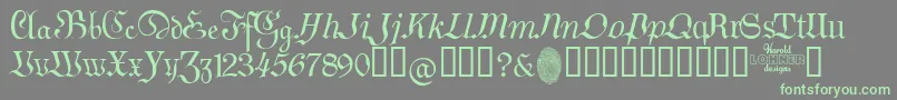 GermanSampler Font – Green Fonts on Gray Background