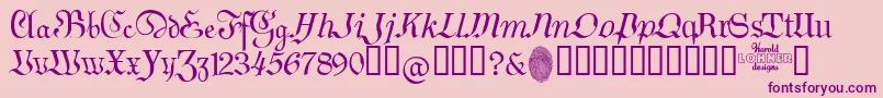 GermanSampler Font – Purple Fonts on Pink Background