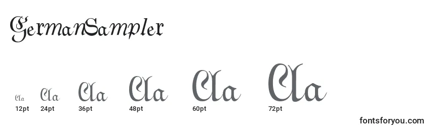 GermanSampler Font Sizes