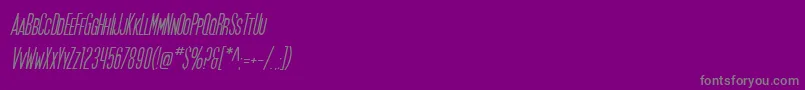 SfMoviePosterOblique Font – Gray Fonts on Purple Background