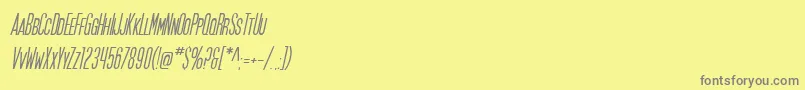 SfMoviePosterOblique Font – Gray Fonts on Yellow Background