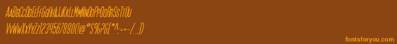 SfMoviePosterOblique Font – Orange Fonts on Brown Background