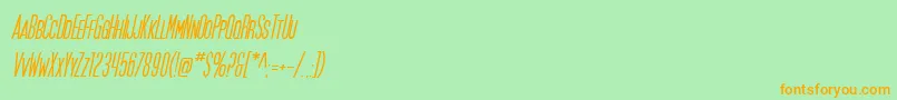 SfMoviePosterOblique Font – Orange Fonts on Green Background