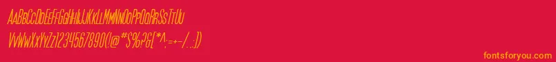 SfMoviePosterOblique Font – Orange Fonts on Red Background