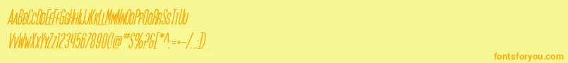 SfMoviePosterOblique Font – Orange Fonts on Yellow Background