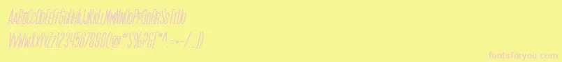 SfMoviePosterOblique Font – Pink Fonts on Yellow Background