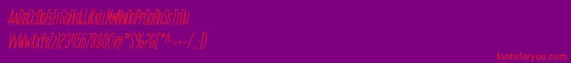 Police SfMoviePosterOblique – polices rouges sur fond violet