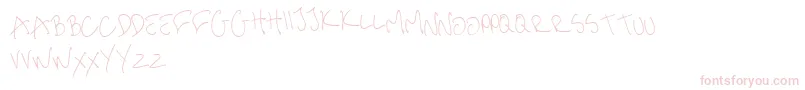 MeHandwritinThin Font – Pink Fonts on White Background