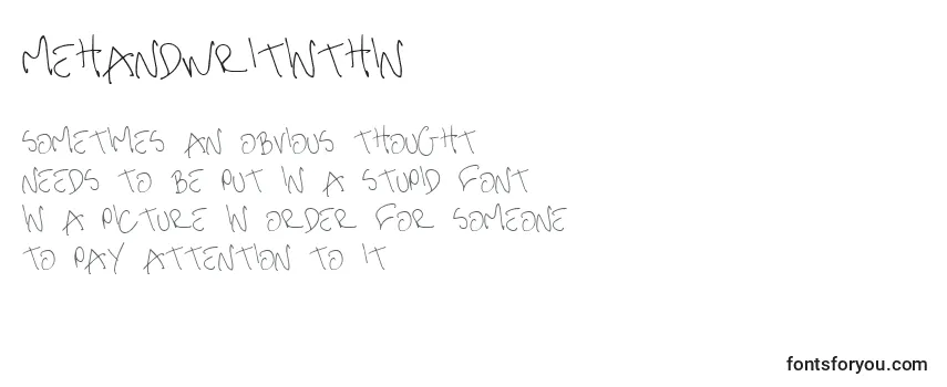 Review of the MeHandwritinThin Font