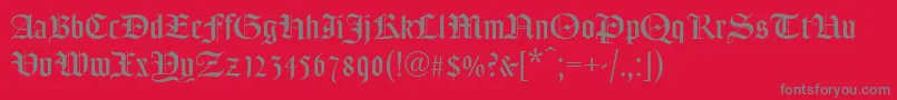 Fredt Font – Gray Fonts on Red Background