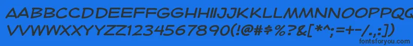 HeroidRegular Font – Black Fonts on Blue Background