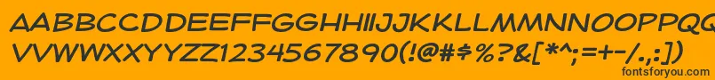 HeroidRegular Font – Black Fonts on Orange Background