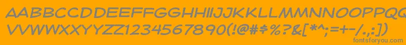 HeroidRegular Font – Gray Fonts on Orange Background