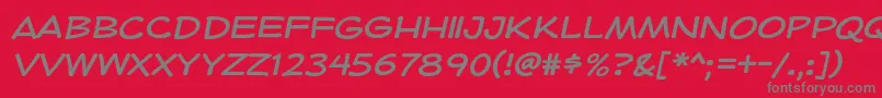 HeroidRegular Font – Gray Fonts on Red Background