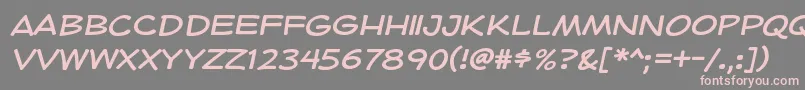 HeroidRegular Font – Pink Fonts on Gray Background