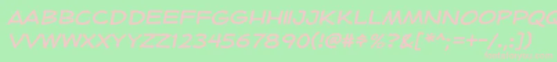 HeroidRegular Font – Pink Fonts on Green Background