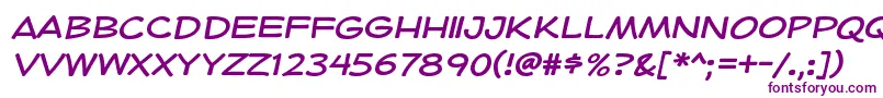 HeroidRegular Font – Purple Fonts on White Background