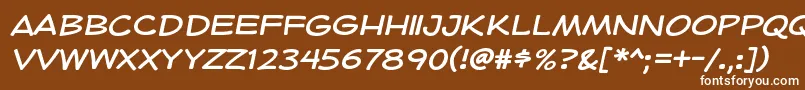 HeroidRegular Font – White Fonts on Brown Background